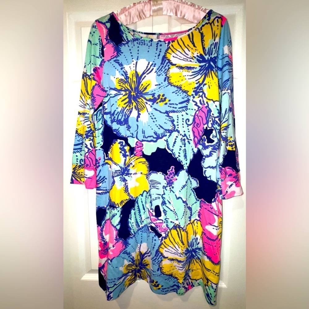 Lilly Pulitzer Marlowe Shirt Dress Pop Up Big Flirt Navy NWOT size M